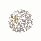 Chilewich Predded Dahlia Mat Gunmetal - Home4u